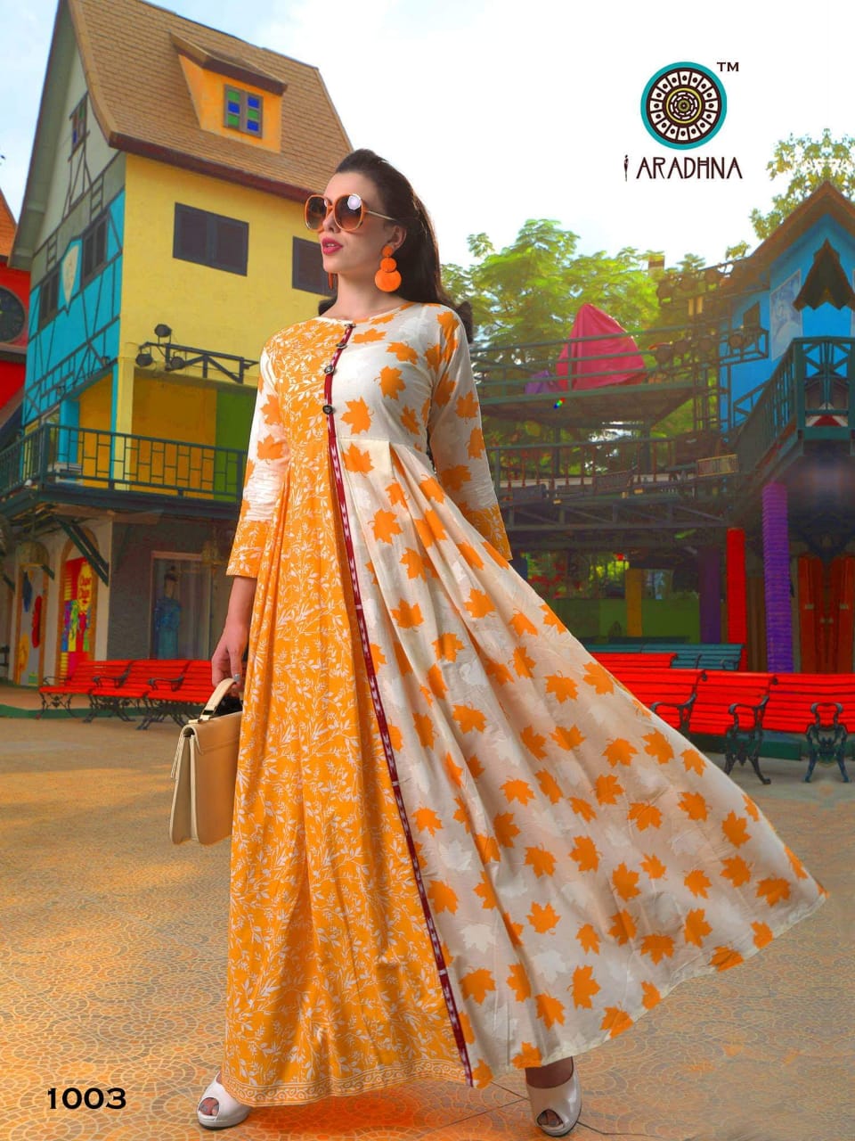 Aradhna Level Vol 1 Cotton Long Gown Style Kurti Catalogue