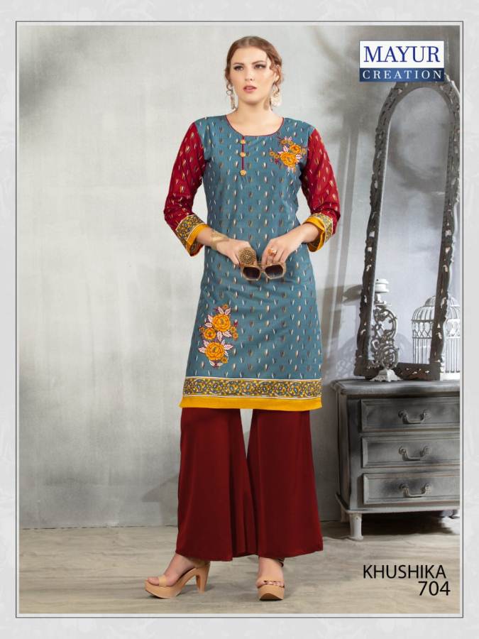 Khushika Vol 7 By Mayur Fashion Printed Kurtis Collections