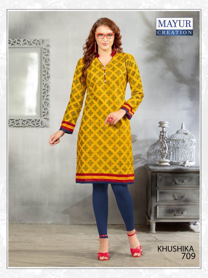 Khushika Vol 7 By Mayur Fashion Printed Kurtis Collections