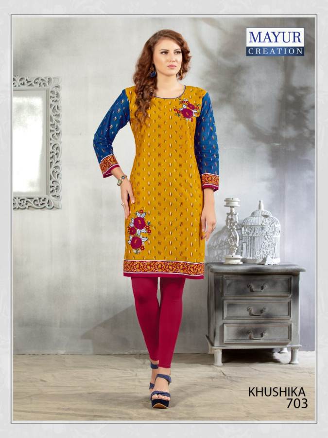 Khushika Vol 7 By Mayur Fashion Printed Kurtis Collections