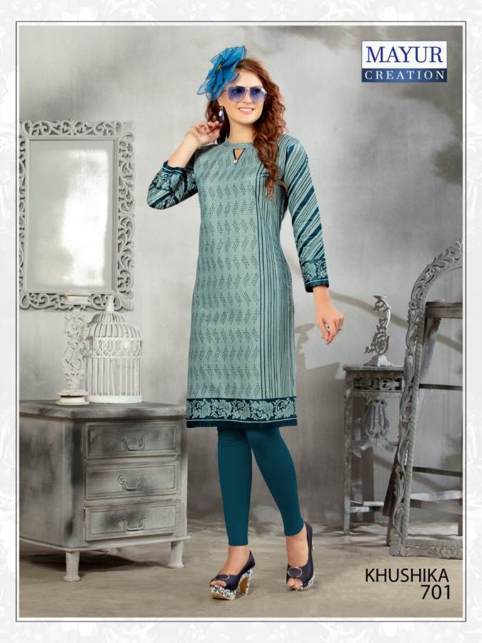 Khushika Vol 7 By Mayur Fashion Printed Kurtis Collections