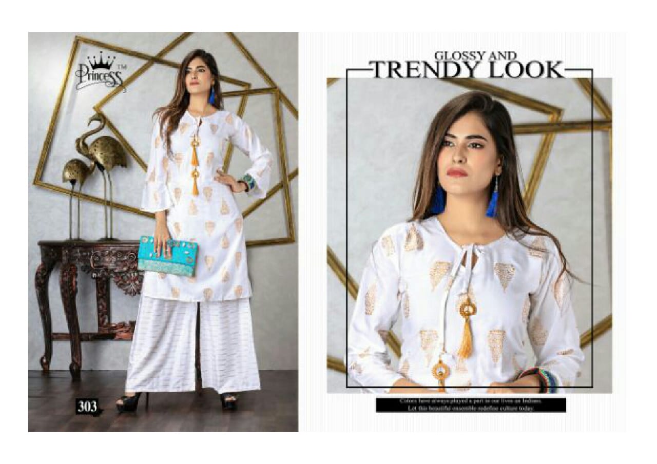 Nature By Jagdamba Fashion Designer Printed Kurti Palazzo Catalogue