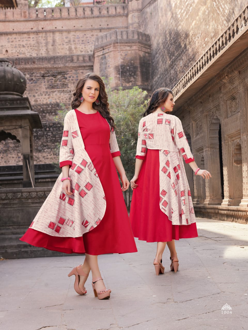 Neerja By Pahervesh Cotton Party Wear Kurtis Catalogue