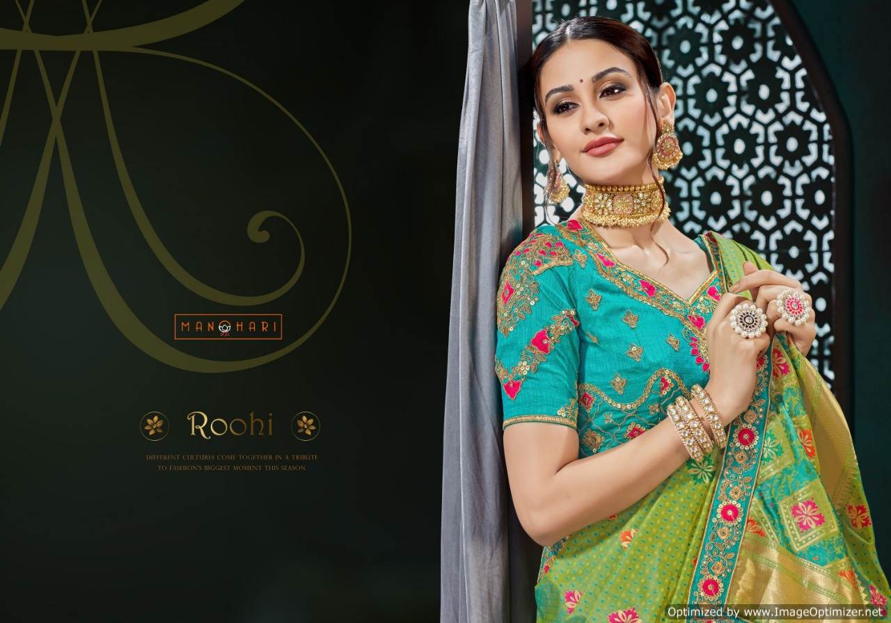 Roohi Vol 6 By Manohari Fashion Wedding Sarees Catalogue