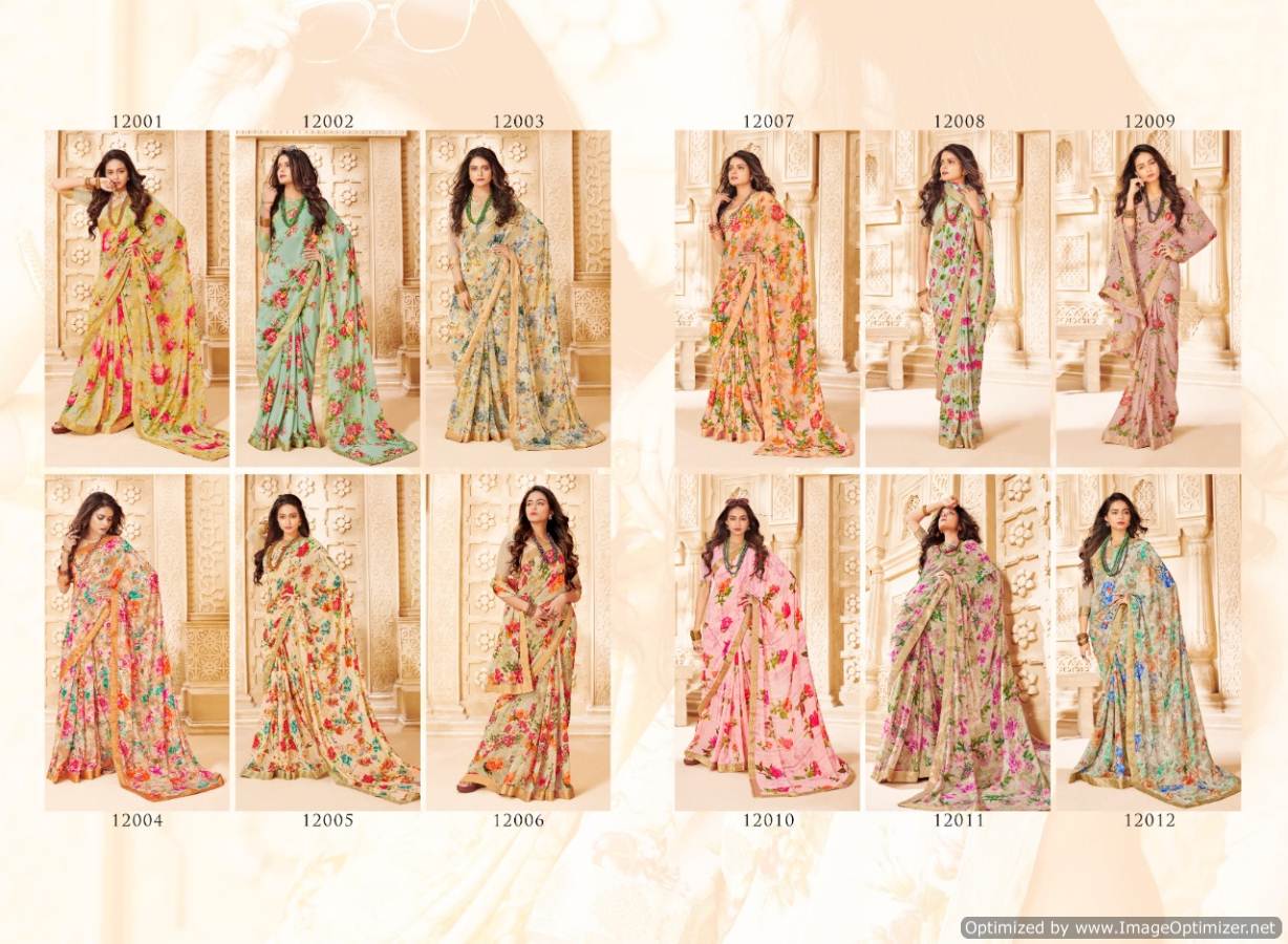 Nirvana By Shangrila Printed Barasso Sarees Catalogue