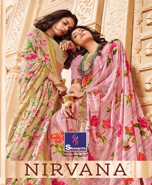 Nirvana By Shangrila Printed Barasso Sarees Catalogue