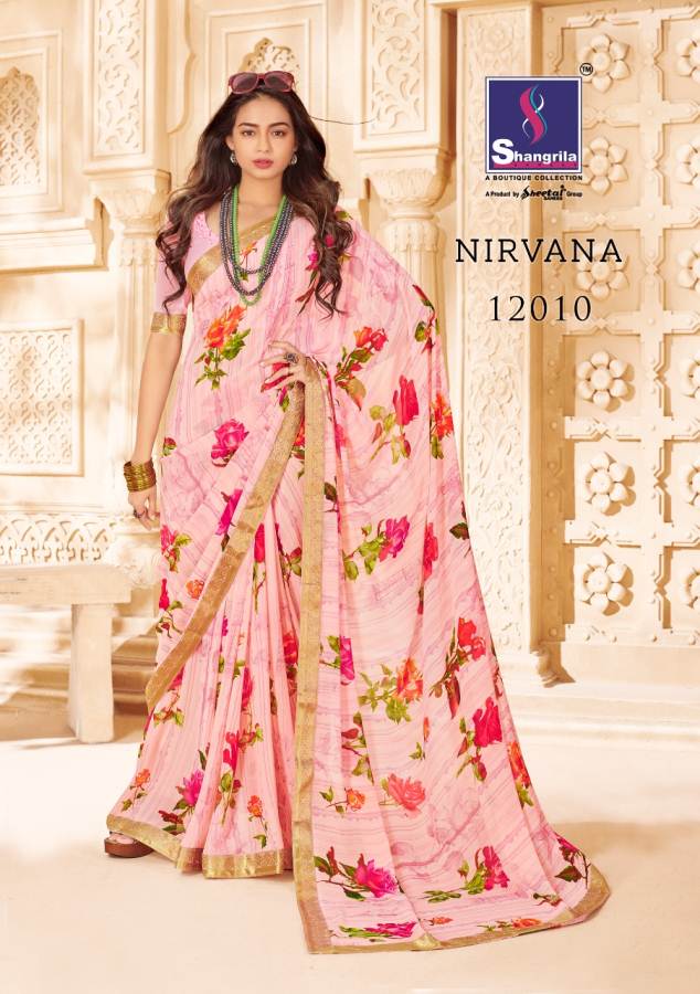 Nirvana By Shangrila Printed Barasso Sarees Catalogue