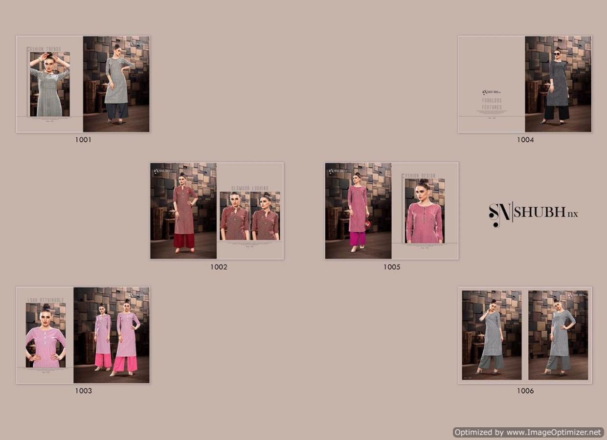 Plazo Vol 1 By Shubh Nx Designer Kurti With Palazzo Catalogue