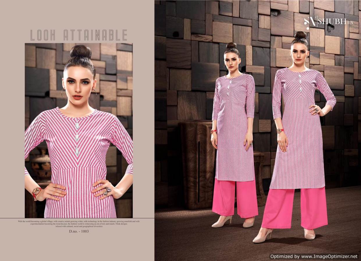 Plazo Vol 1 By Shubh Nx Designer Kurti With Palazzo Catalogue
