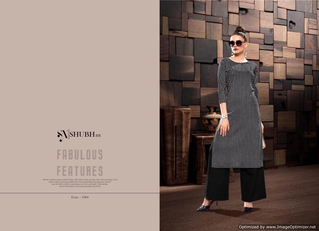 Plazo Vol 1 By Shubh Nx Designer Kurti With Palazzo Catalogue