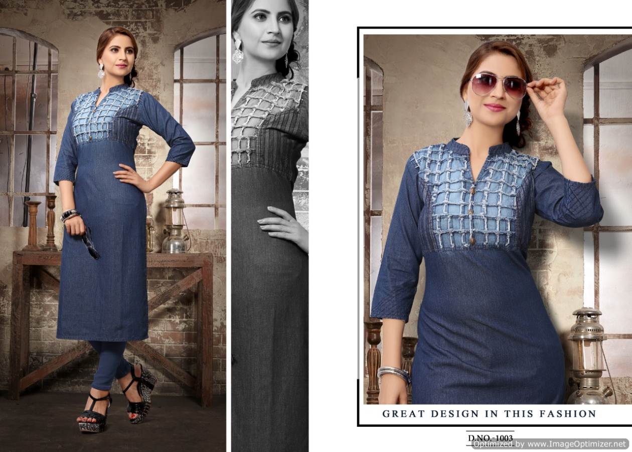 Denim Kurti Design For Girls  Denim Kurti Design  लडकय क लए आकरषक  डनम करत डजइन  Hari Bhoomi