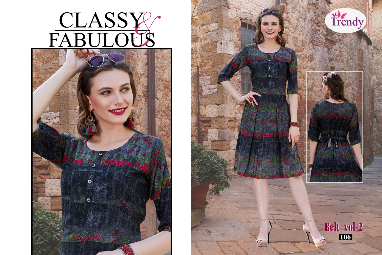 Belts Vol 2 By Trends Fashion Printed Kurti Catalogue