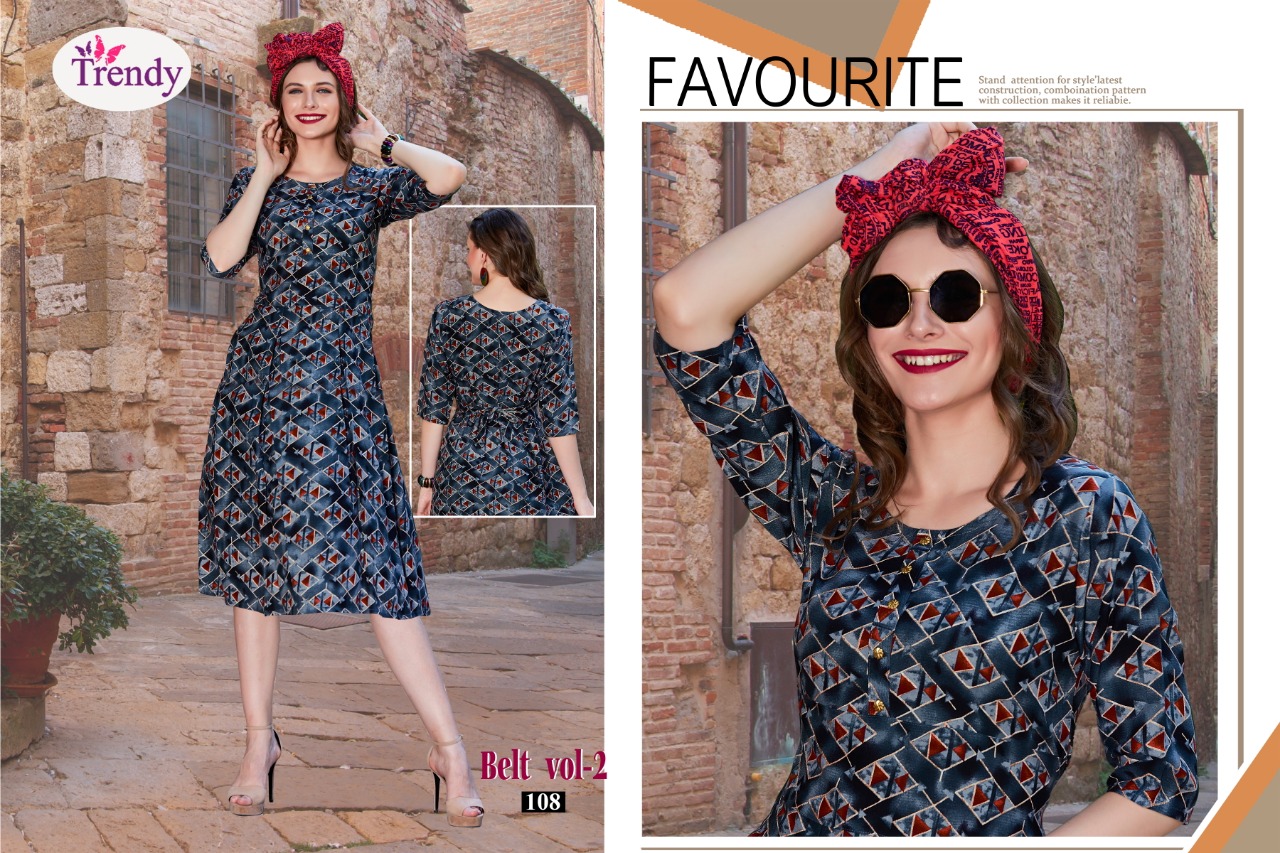 Belts Vol 2 By Trends Fashion Printed Kurti Catalogue