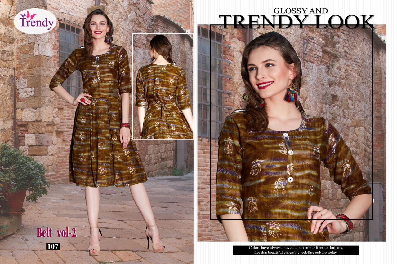 Belts Vol 2 By Trends Fashion Printed Kurti Catalogue