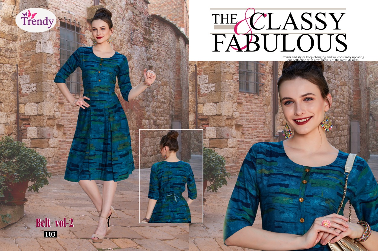 Belts Vol 2 By Trends Fashion Printed Kurti Catalogue