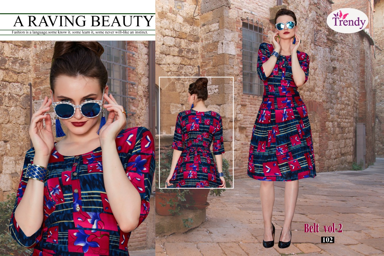 Belts Vol 2 By Trends Fashion Printed Kurti Catalogue