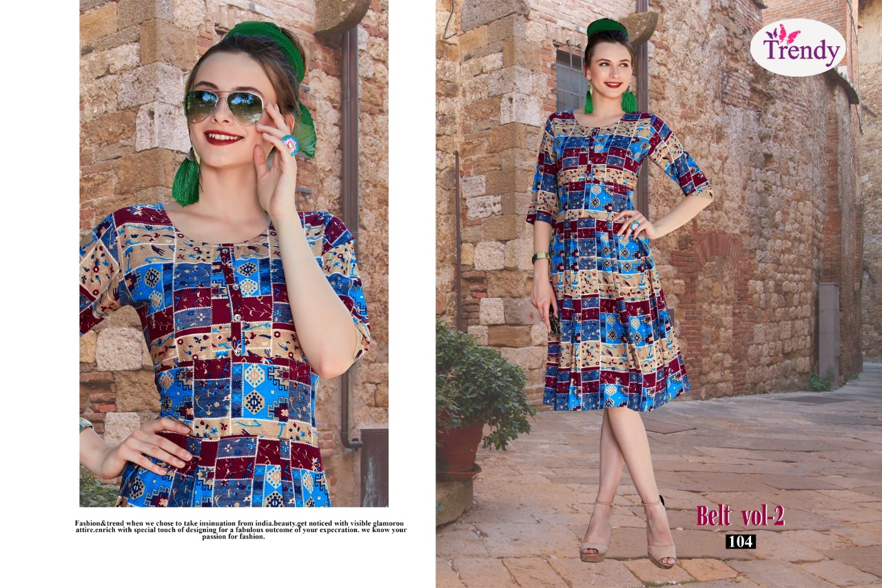 Belts Vol 2 By Trends Fashion Printed Kurti Catalogue