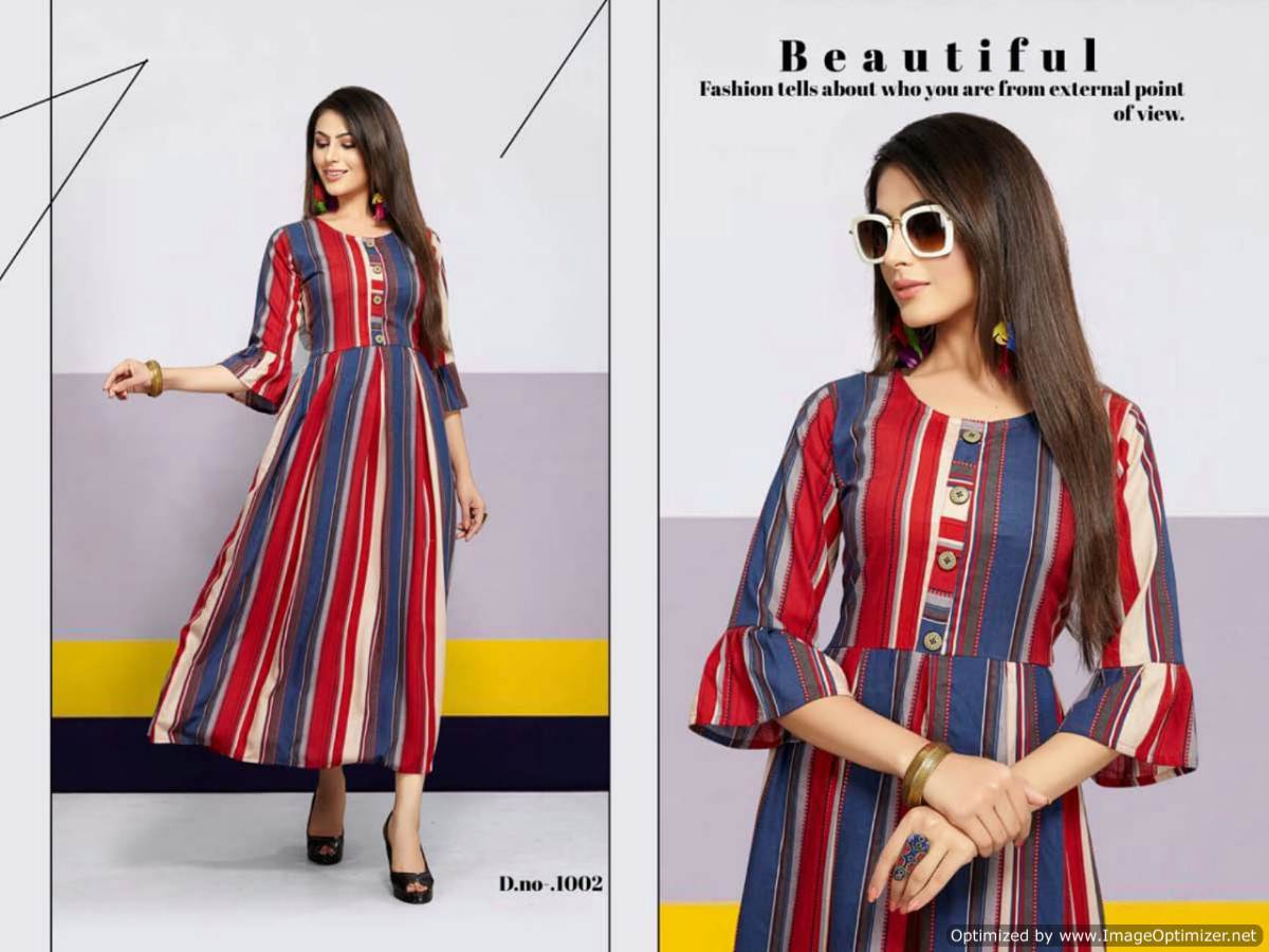 Hazel  By Trendy Fashion Printed Kurtis Catalogue