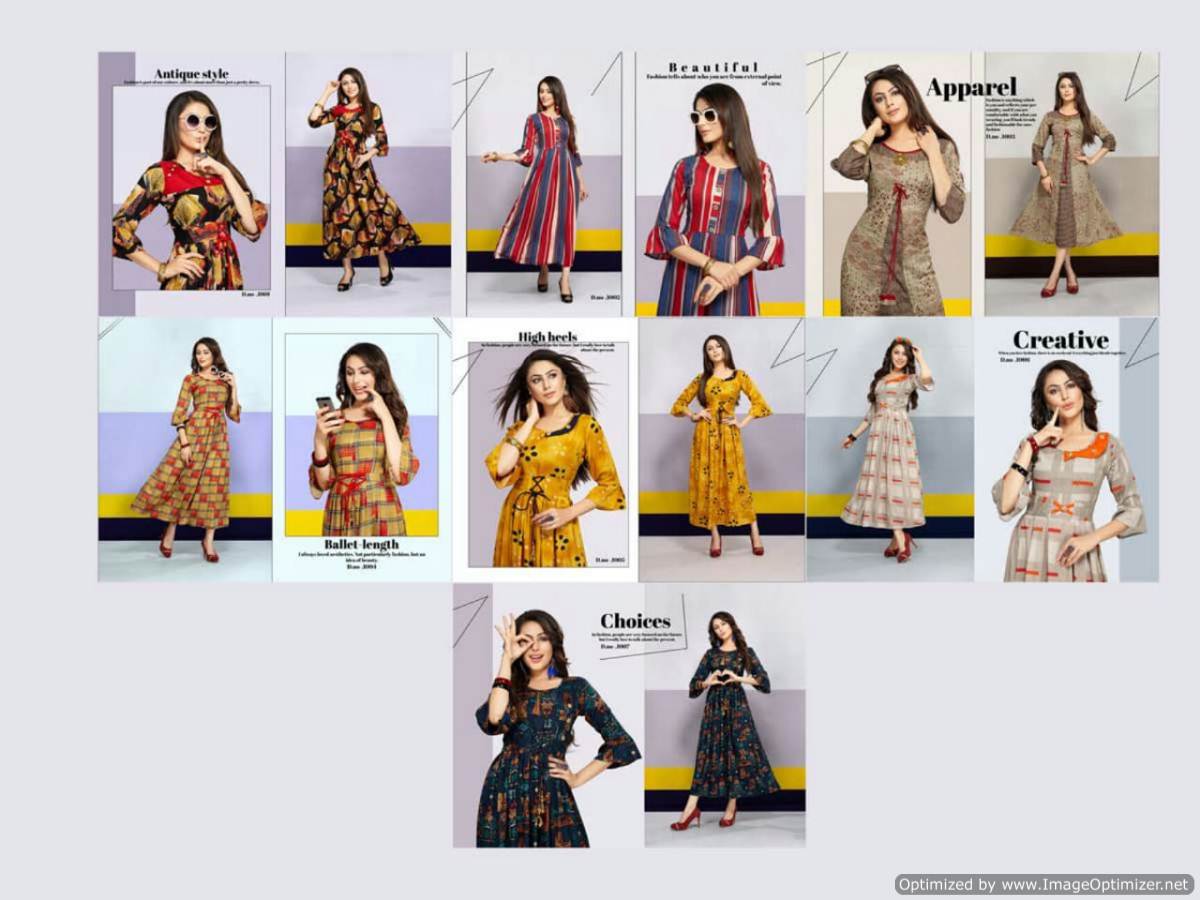 Hazel  By Trendy Fashion Printed Kurtis Catalogue