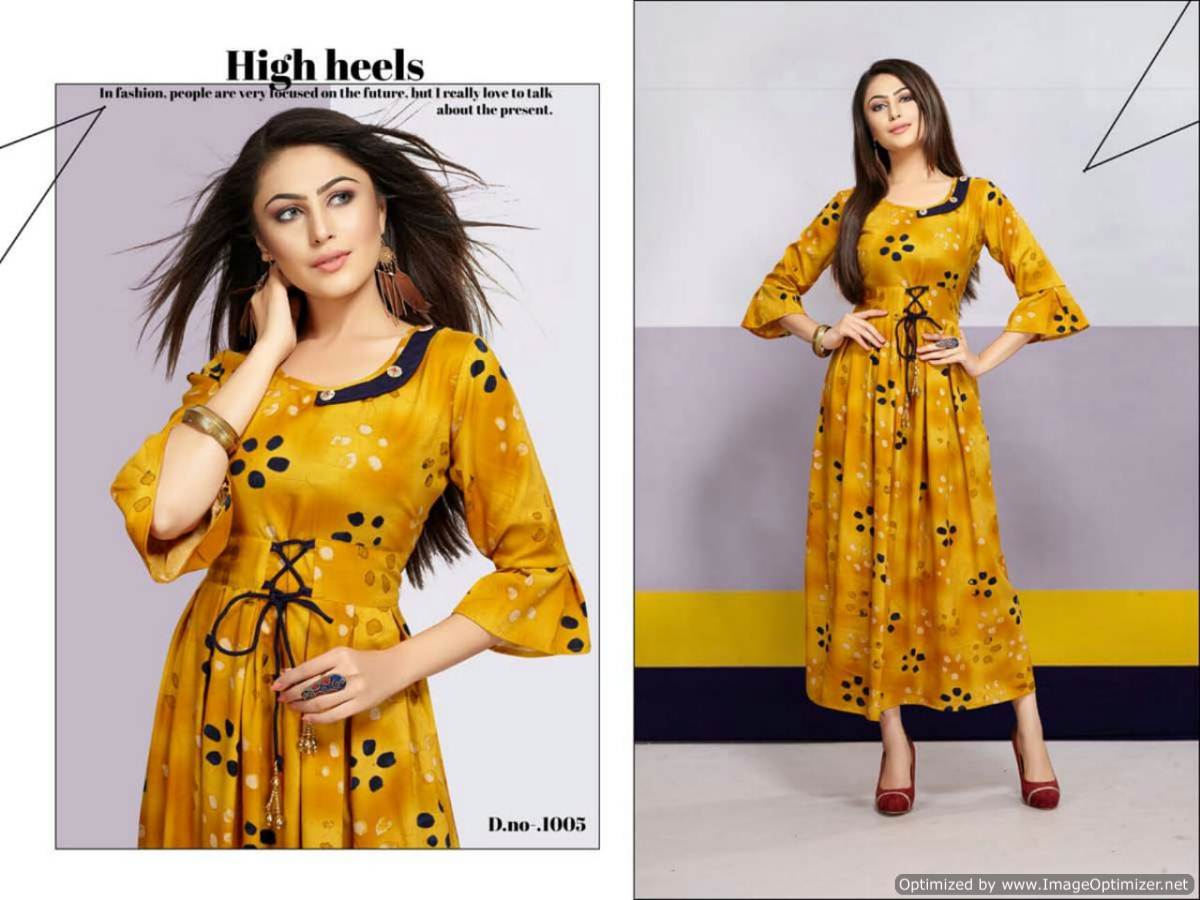Hazel  By Trendy Fashion Printed Kurtis Catalogue