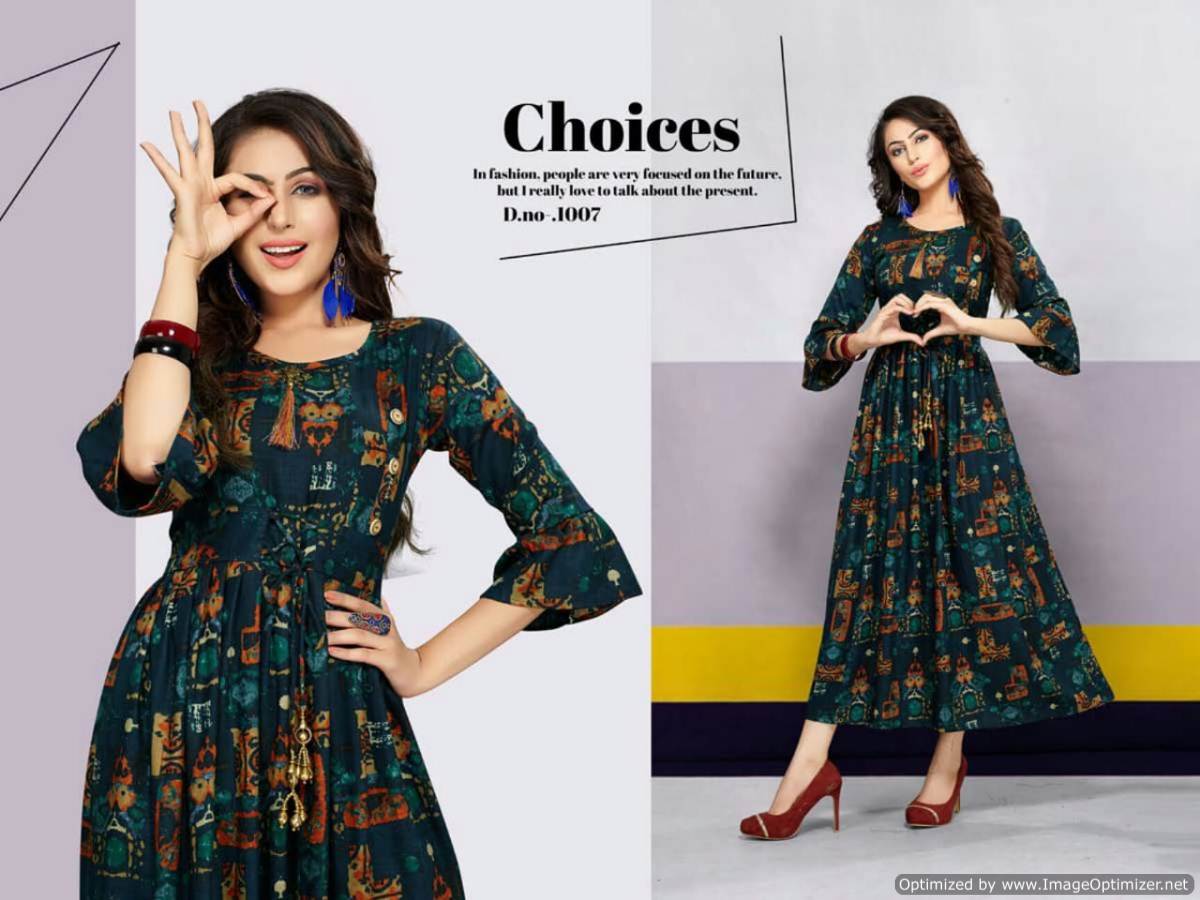 Hazel  By Trendy Fashion Printed Kurtis Catalogue