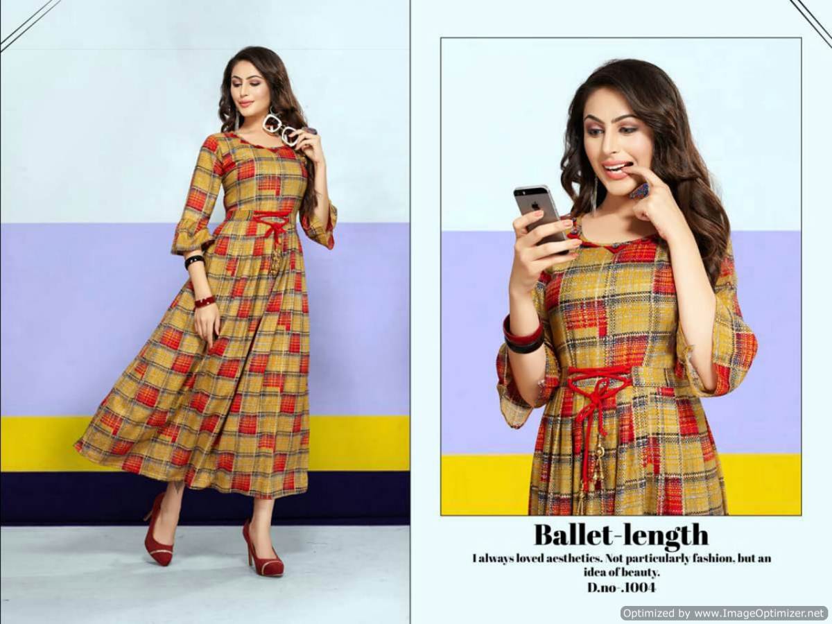 Hazel  By Trendy Fashion Printed Kurtis Catalogue