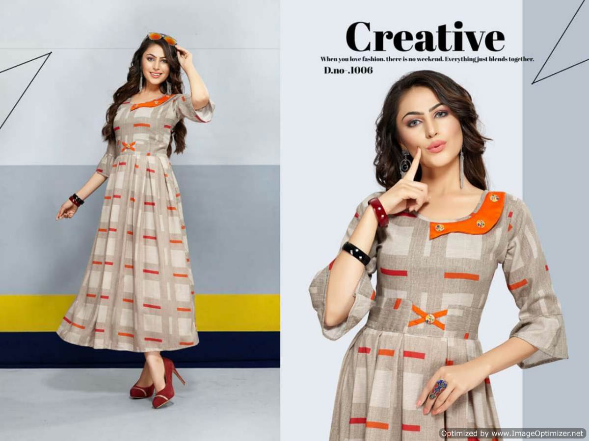 Hazel  By Trendy Fashion Printed Kurtis Catalogue