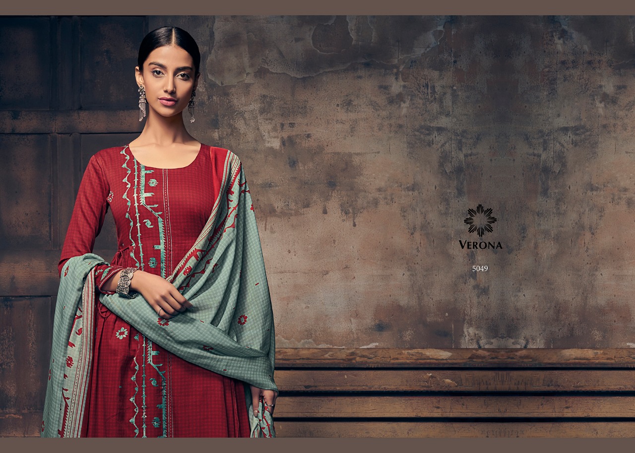 Graces Of Tradition By Verona Designer Dress Materials Ctalogue