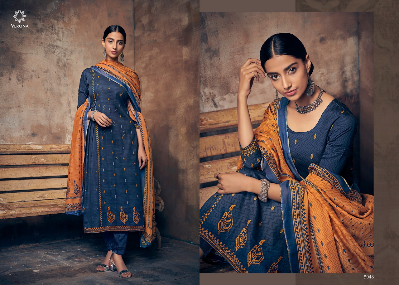 Graces Of Tradition By Verona Designer Dress Materials Ctalogue