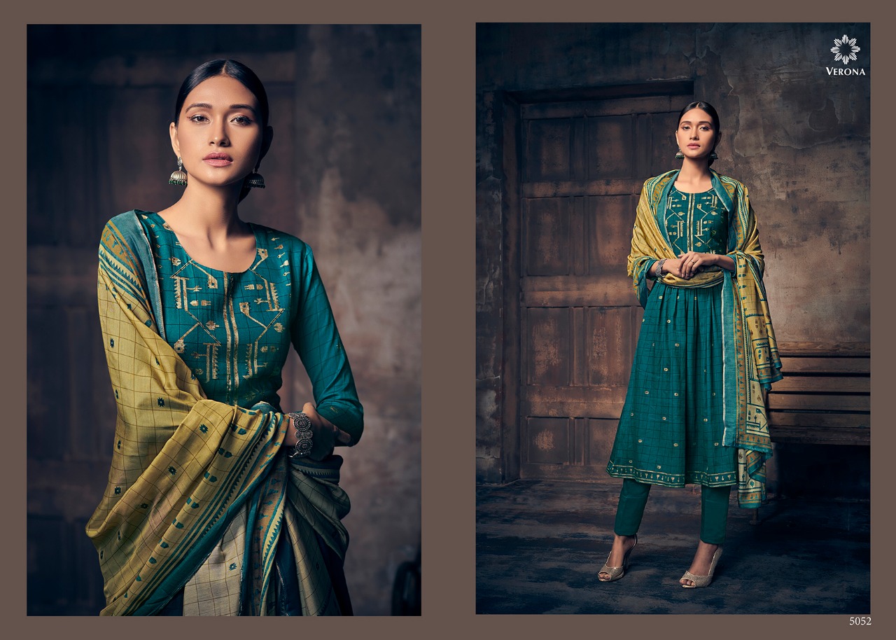 Graces Of Tradition By Verona Designer Dress Materials Ctalogue