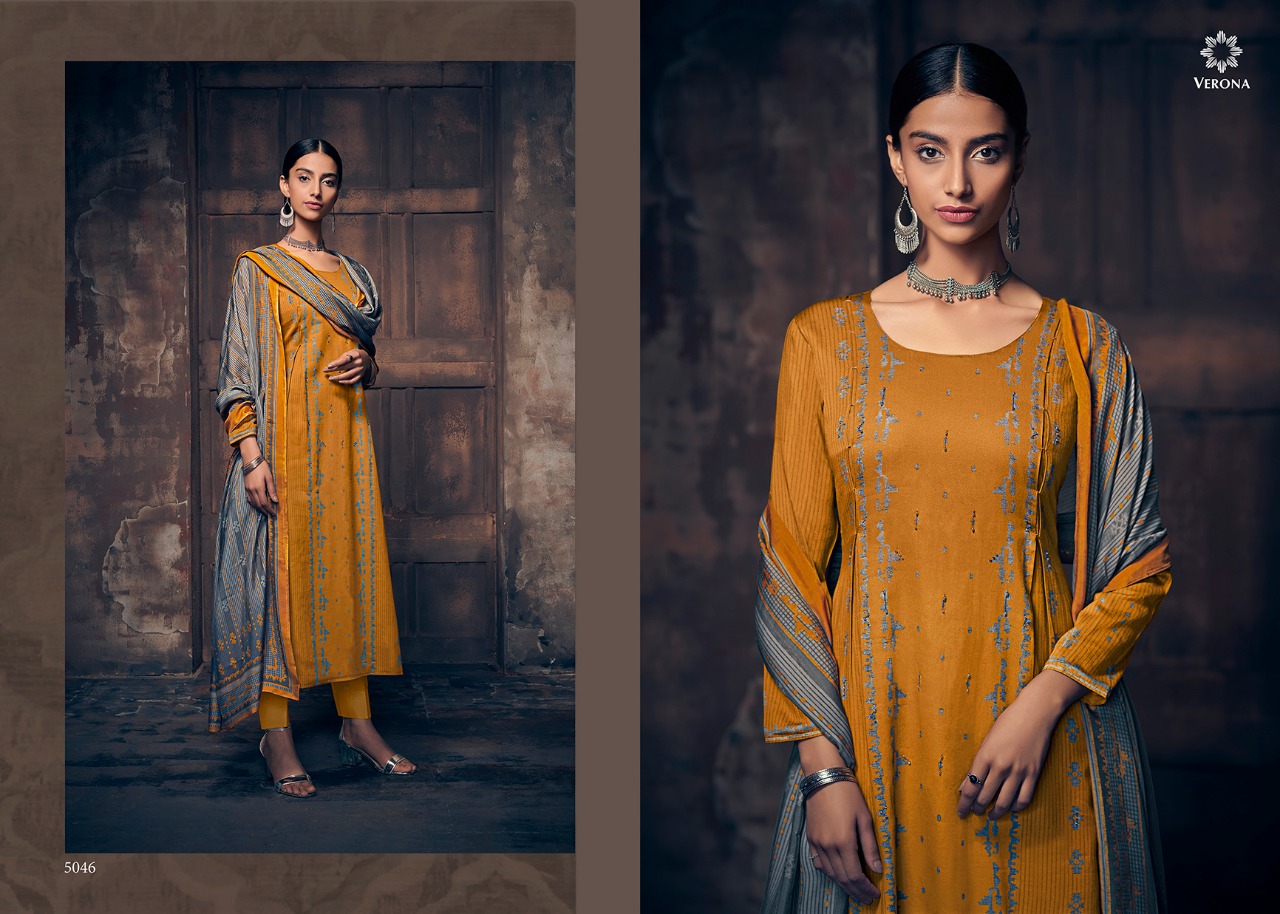 Graces Of Tradition By Verona Designer Dress Materials Ctalogue