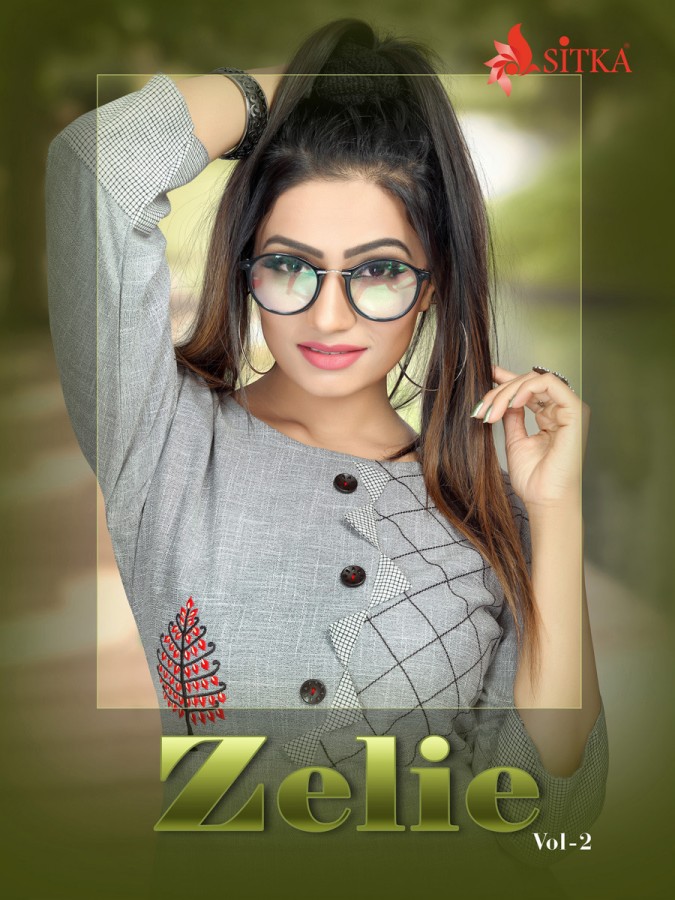 Zelie Vol 2 By Sitka Fashion Embroidery Work Kurtis Catalogue