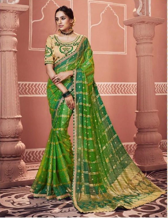 Bandhej Vol 10 By Kessi Fashion Designer Wedding Sarees Catalogue