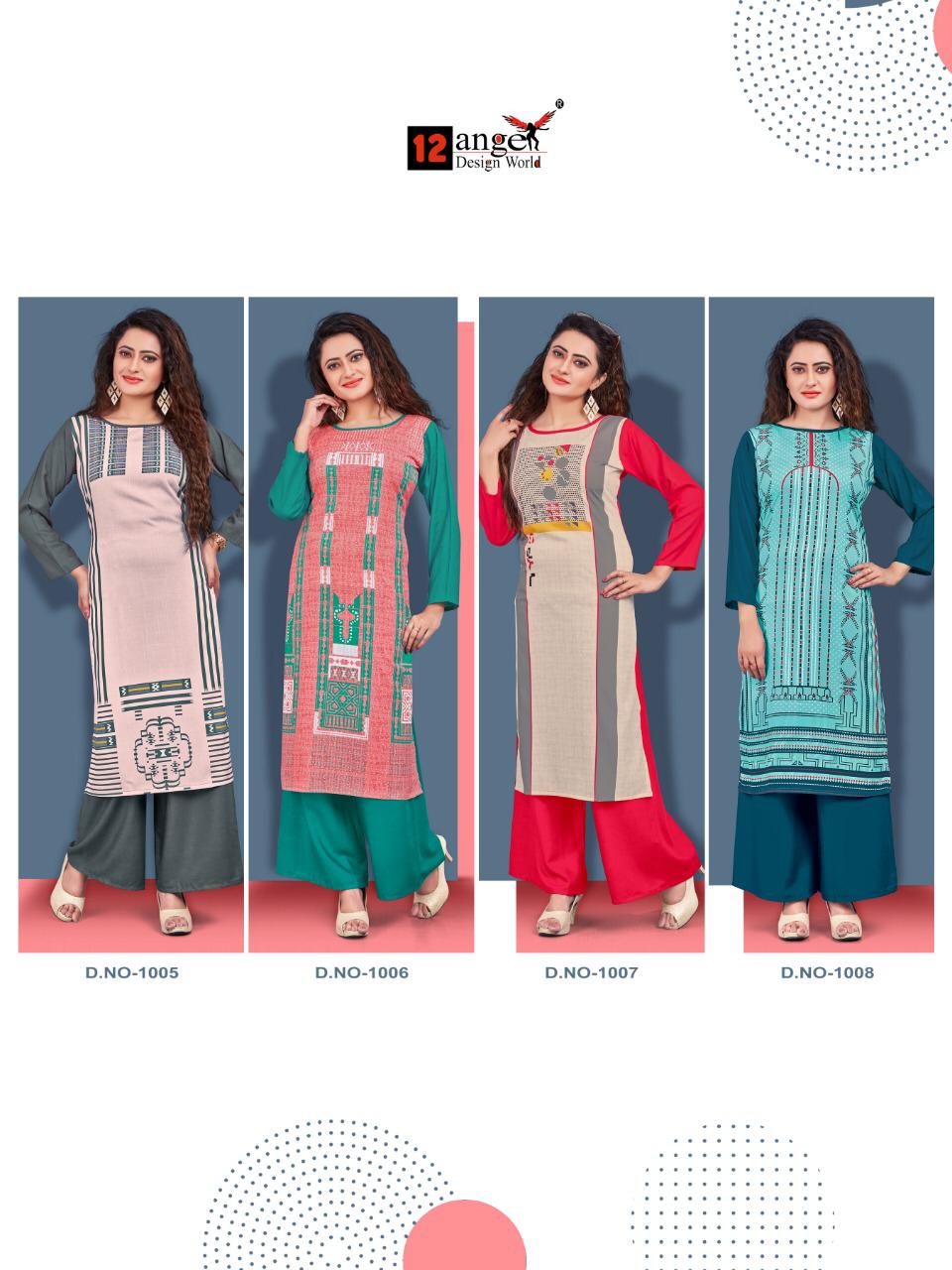 Heritage Vol 5 By 12angel Designer Kurti With Palazzo Catalogue