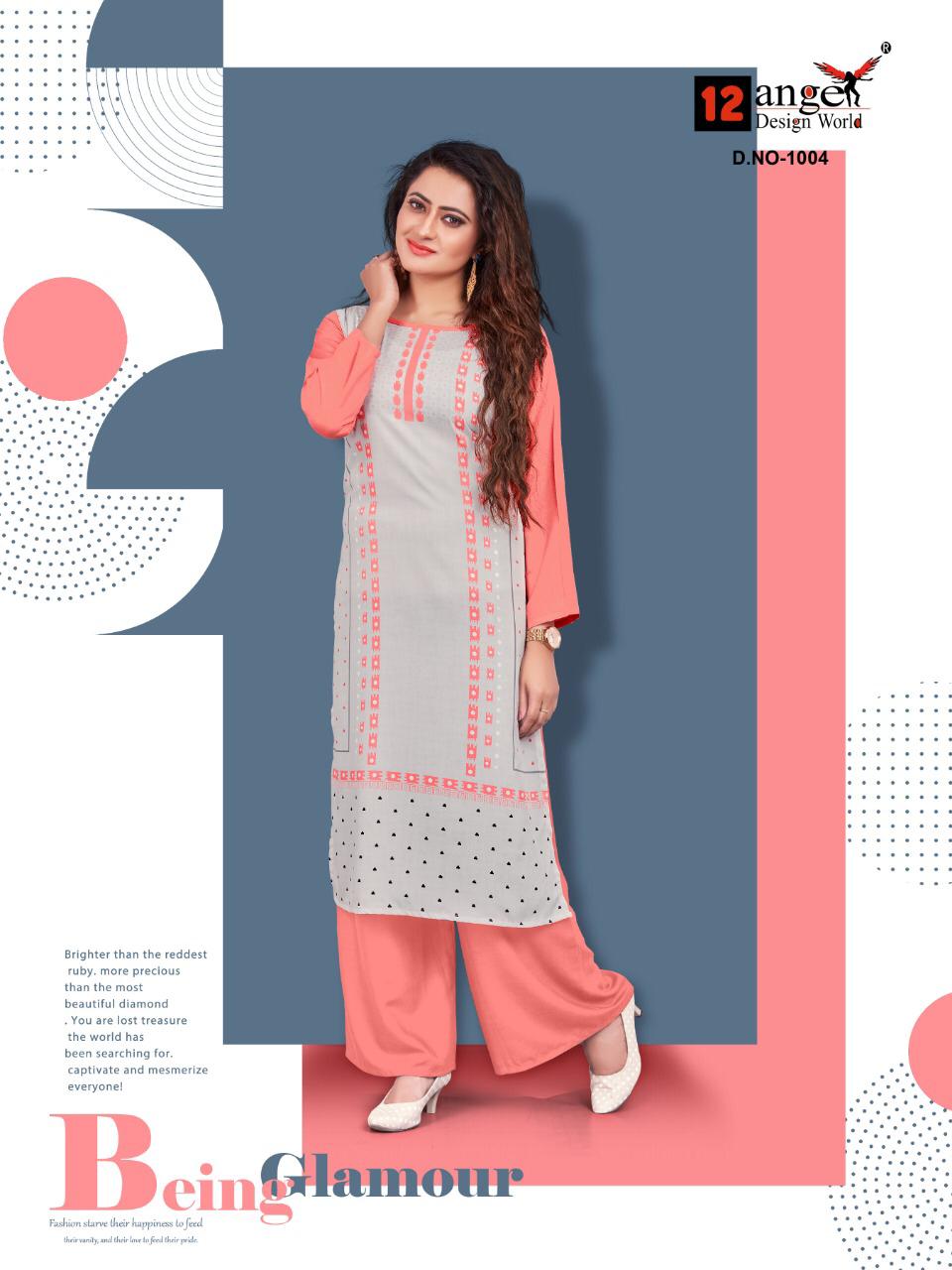 Heritage Vol 5 By 12angel Designer Kurti With Palazzo Catalogue