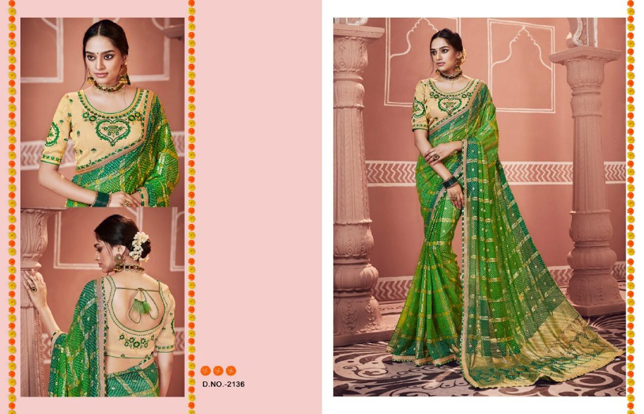 Bandhej Vol 10 By Kessi Fashion Designer Wedding Sarees Catalogue