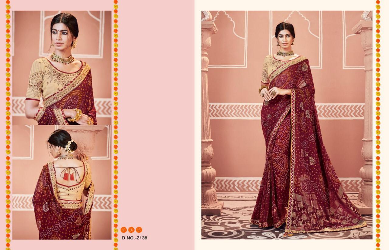 Bandhej Vol 10 By Kessi Fashion Designer Wedding Sarees Catalogue