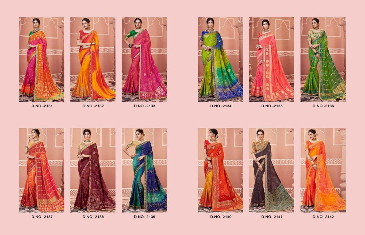 Bandhej Vol 10 By Kessi Fashion Designer Wedding Sarees Catalogue