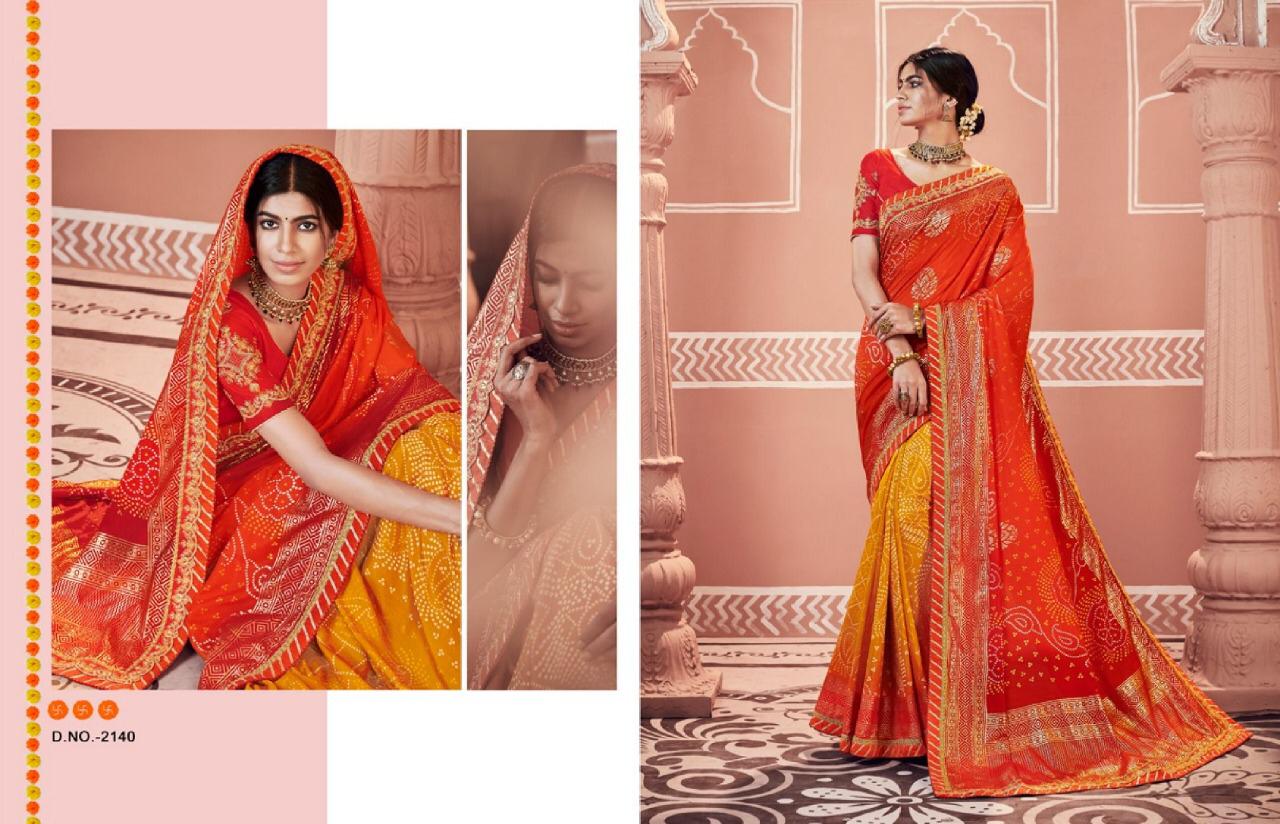 Bandhej Vol 10 By Kessi Fashion Designer Wedding Sarees Catalogue