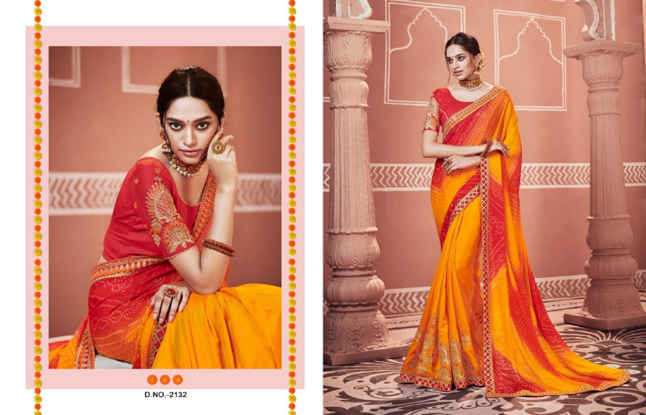 Bandhej Vol 10 By Kessi Fashion Designer Wedding Sarees Catalogue