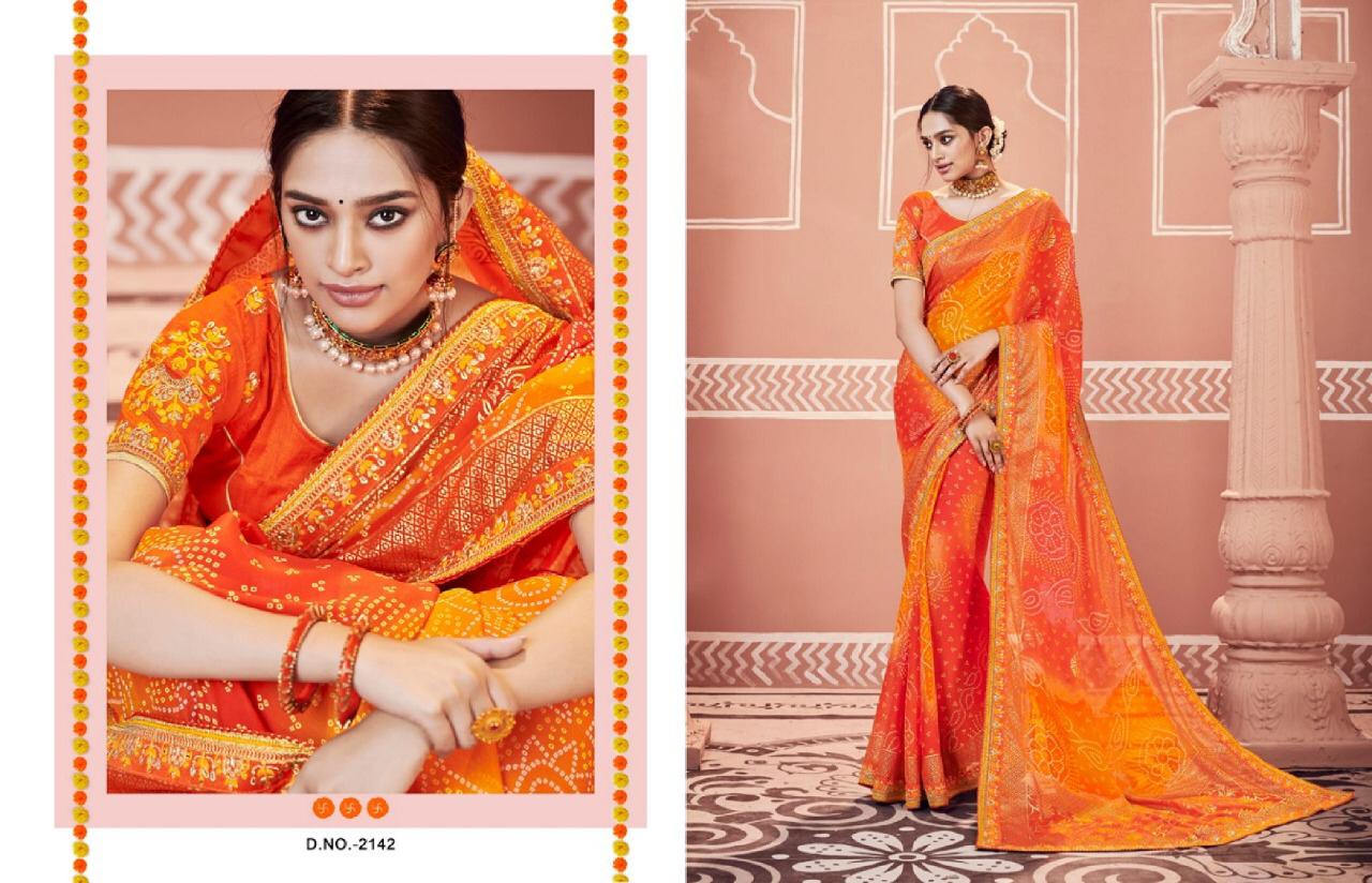 Bandhej Vol 10 By Kessi Fashion Designer Wedding Sarees Catalogue