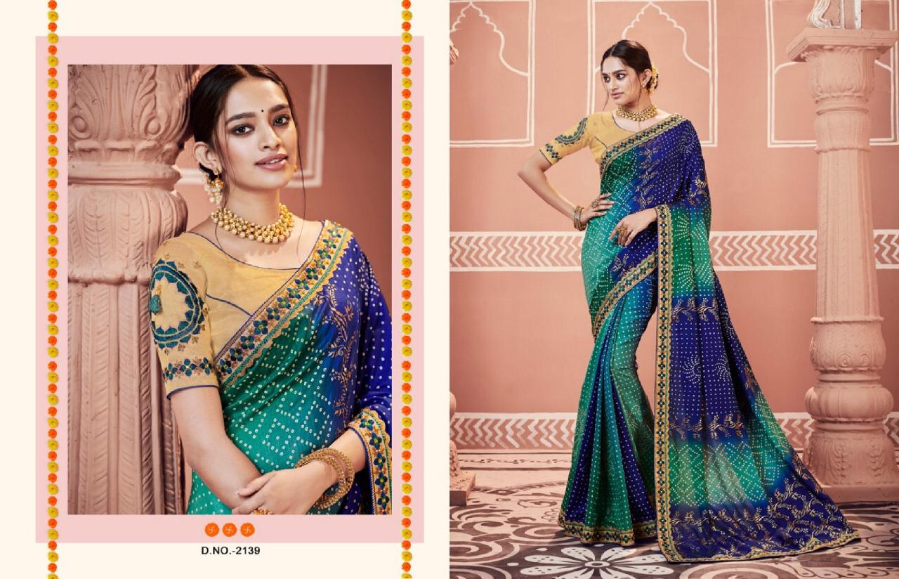 Bandhej Vol 10 By Kessi Fashion Designer Wedding Sarees Catalogue