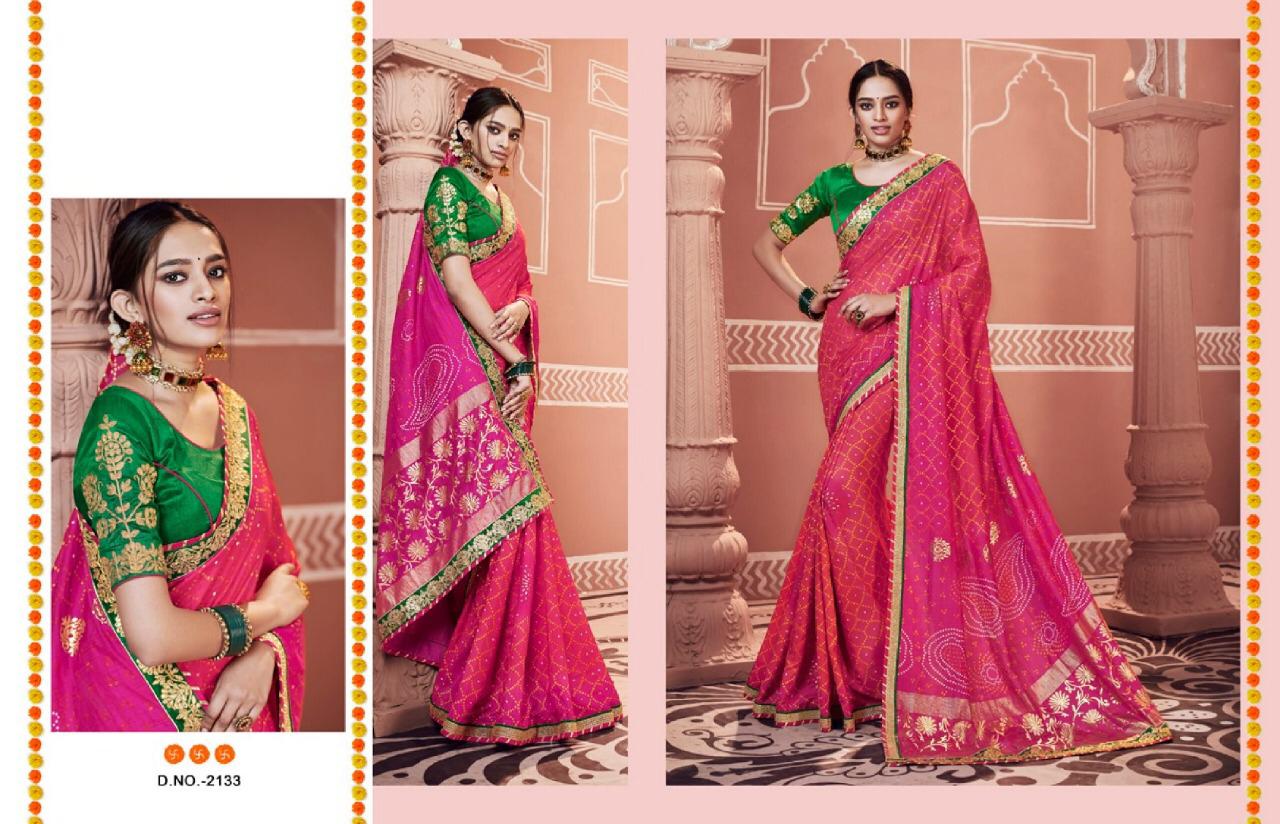 Bandhej Vol 10 By Kessi Fashion Designer Wedding Sarees Catalogue