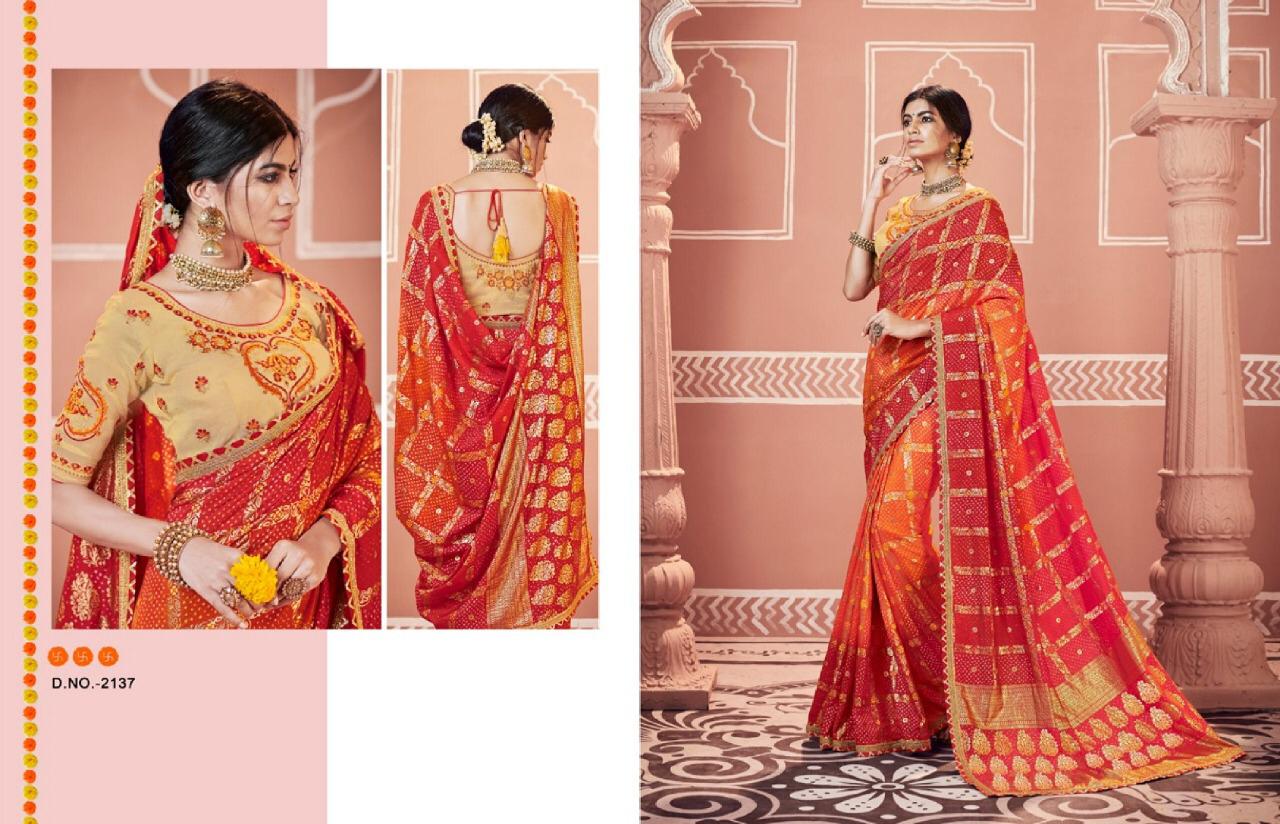Bandhej Vol 10 By Kessi Fashion Designer Wedding Sarees Catalogue