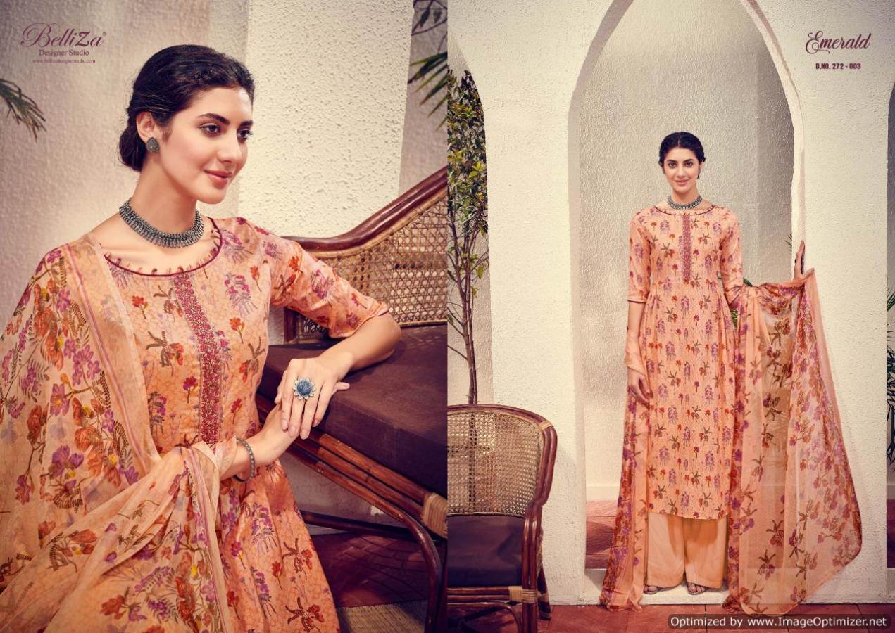 Emerald Belliza  Cotton Dress Materials Catalogue