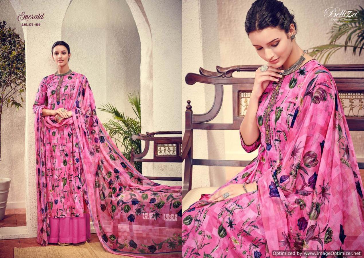 Emerald Belliza  Cotton Dress Materials Catalogue