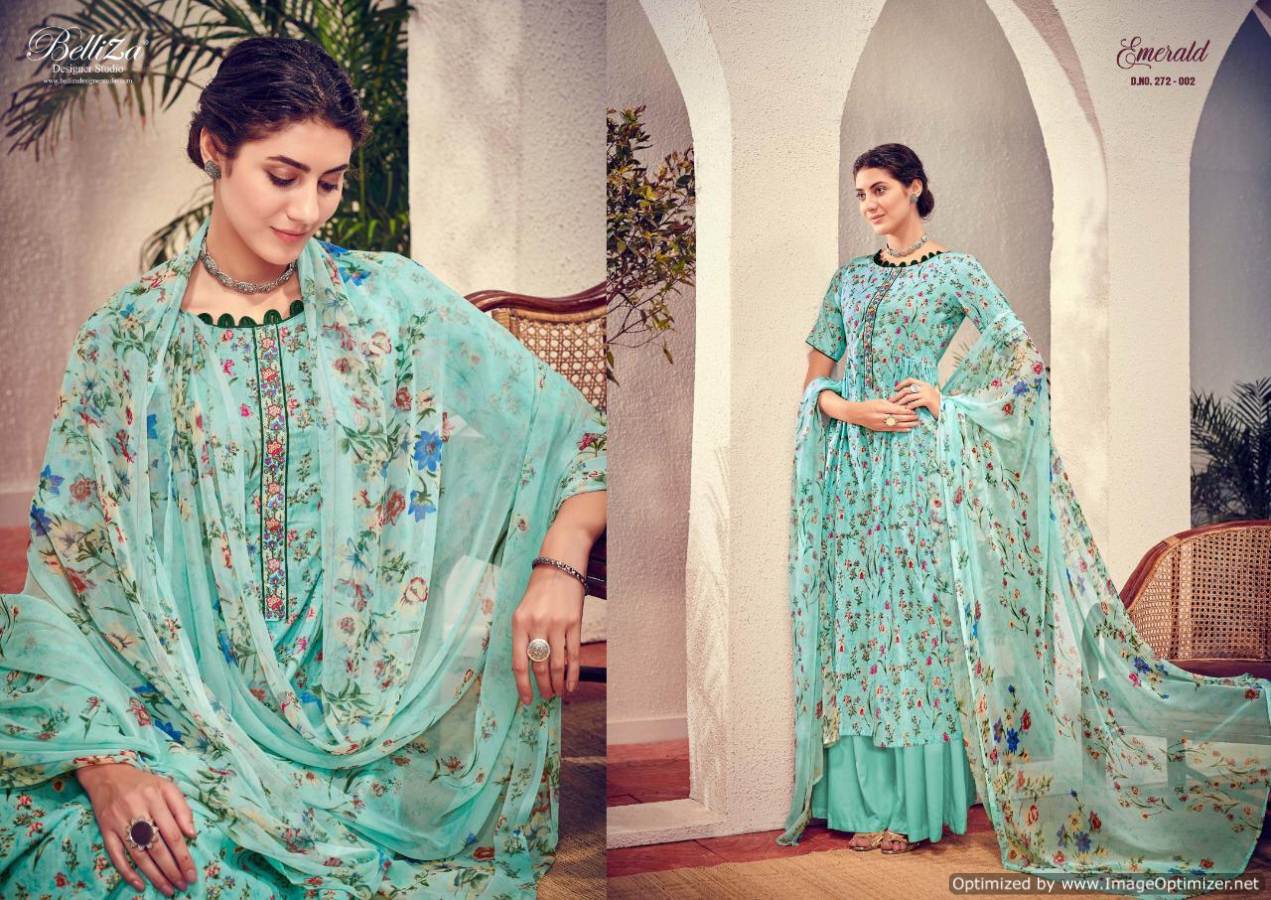 Emerald Belliza  Cotton Dress Materials Catalogue