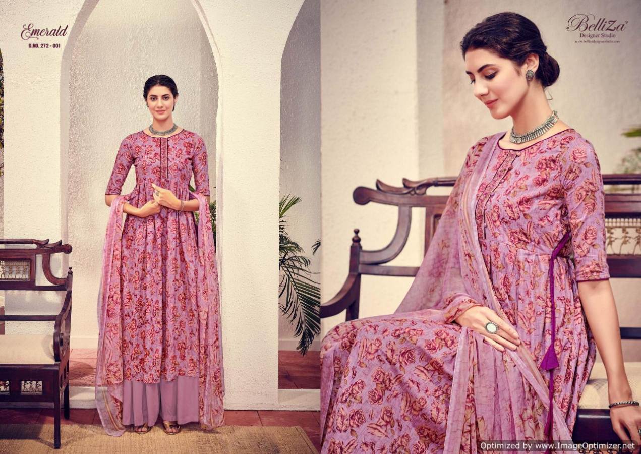 Emerald Belliza  Cotton Dress Materials Catalogue