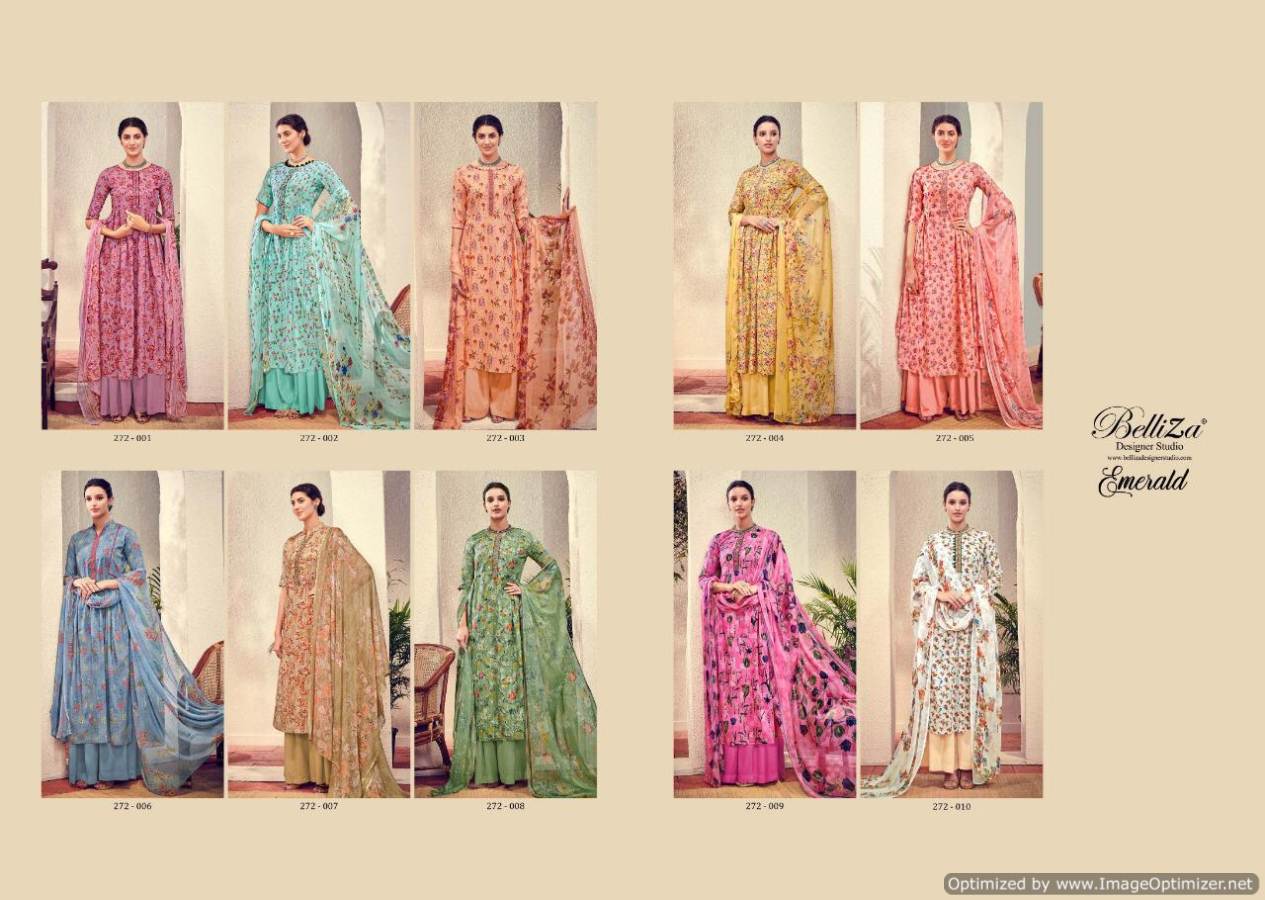 Emerald Belliza  Cotton Dress Materials Catalogue