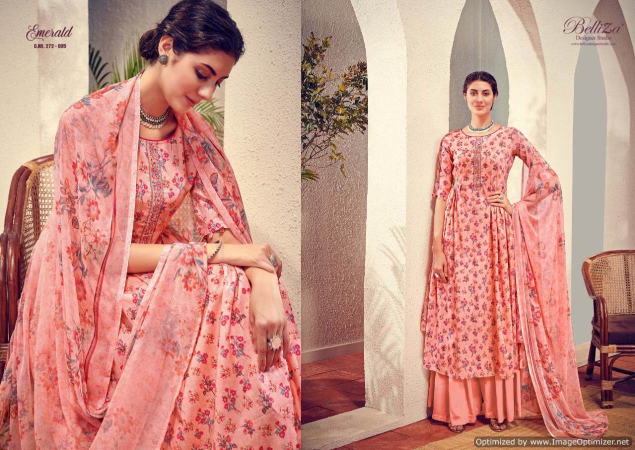 Emerald Belliza  Cotton Dress Materials Catalogue